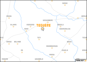 map of Téguéré