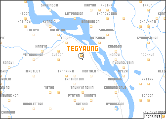 map of Tegyaung