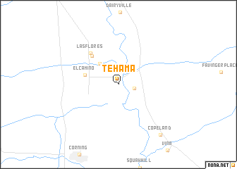 map of Tehama