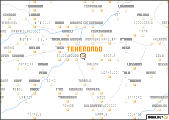 map of Téhérondo