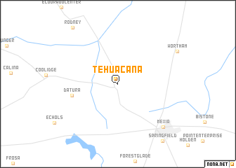 map of Tehuacana