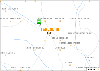 map of Tehuacán