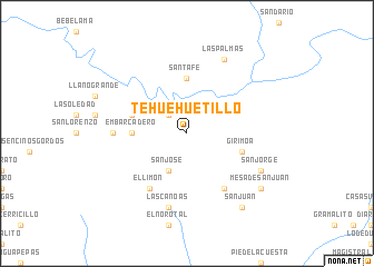 map of Tehuehuetillo