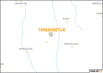 map of Tehuehuetla