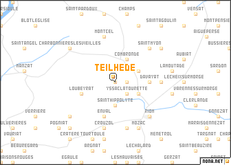 map of Teilhède