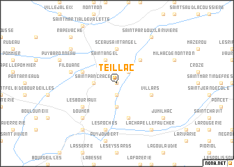 map of Teillac