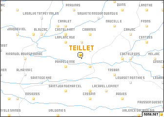 map of Teillet