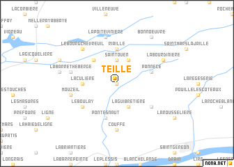 map of Teillé