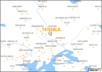 map of Teissala