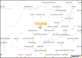 map of Teixoso