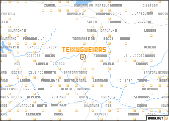 map of Teixugueiras