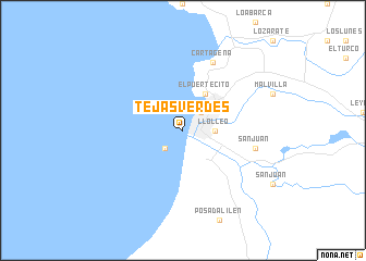 map of Tejas Verdes