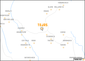 map of Tejas