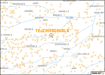 map of Tej Chirāghwāla