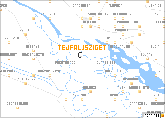 map of Tejfalusziget