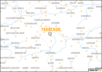 map of Tekačevo