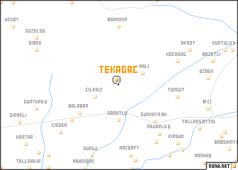 map of Tekağaç