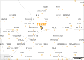 map of Tekat