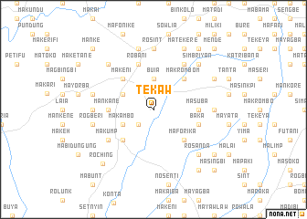 map of Tekaw