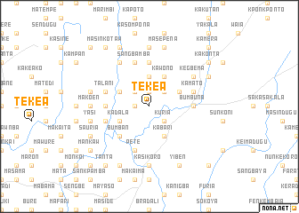 map of Tekea