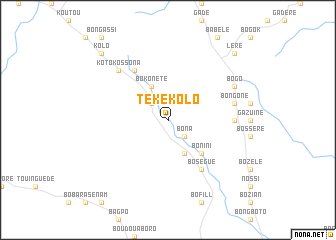 map of Tékékolo