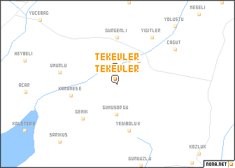 map of Tekevler