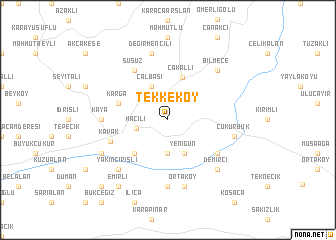 map of Tekkeköy