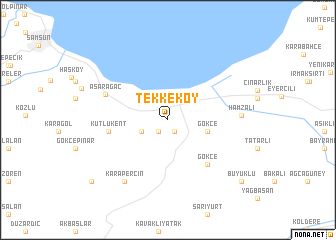 map of Tekkeköy