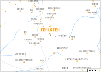 map of Teklāteh