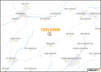 map of Teklëvka