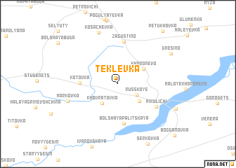 map of Teklëvka