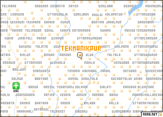 map of Tek Mānikpur