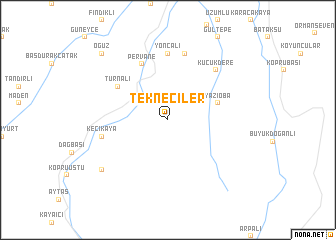 map of Tekneciler