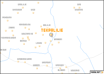 map of Tékpalilié