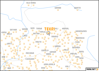 map of Tekri