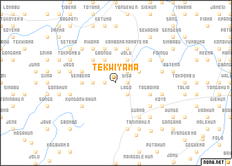 map of Tekwiyama