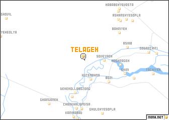 map of Ţelāgeh