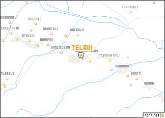 map of Tʼelavi