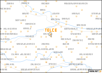 map of Telče