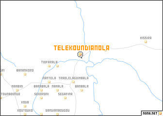 map of Télékoundianola