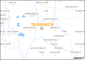 map of Telekpuszta