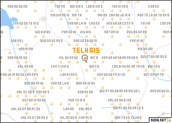 map of Telhais