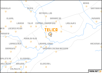 map of Telica