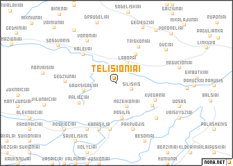 map of Telišioniai