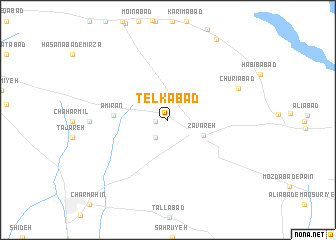 map of Telkābād