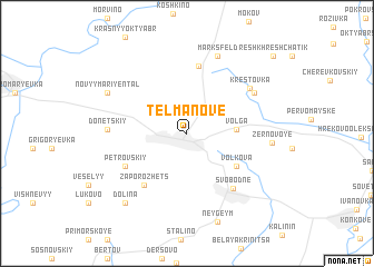 map of Telʼmanove