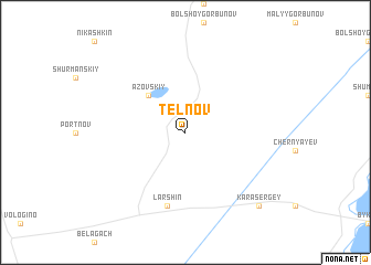 map of Telʼnov