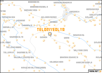 map of Telorī-ye ‘Olyā