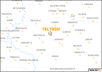 map of Telyashi