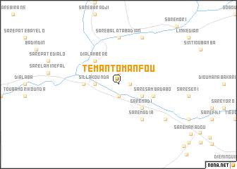 map of Témanto Manfou